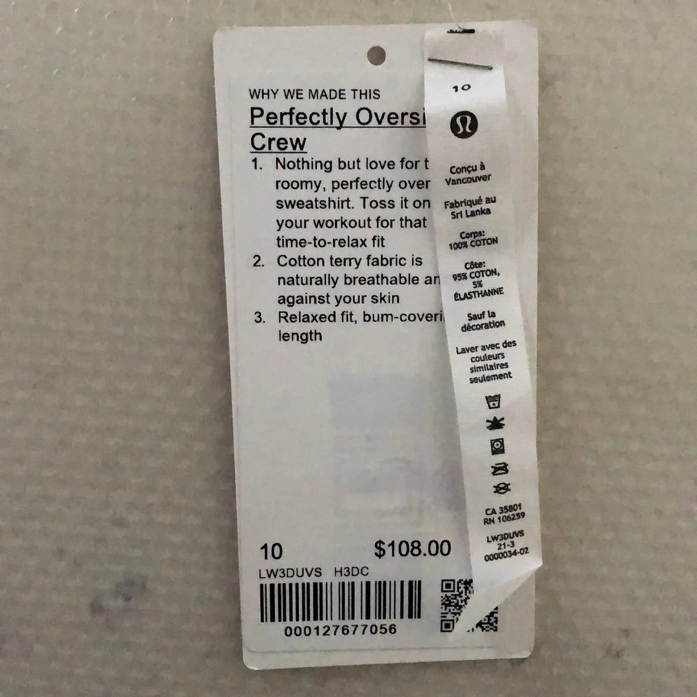 NWOT Lululemon Perfectly Oversized Crew - Picture 7 of 7